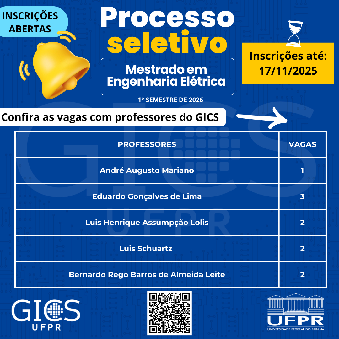 Inscrições abertas para mestrado no GICS (primeiro semestre de 2026)